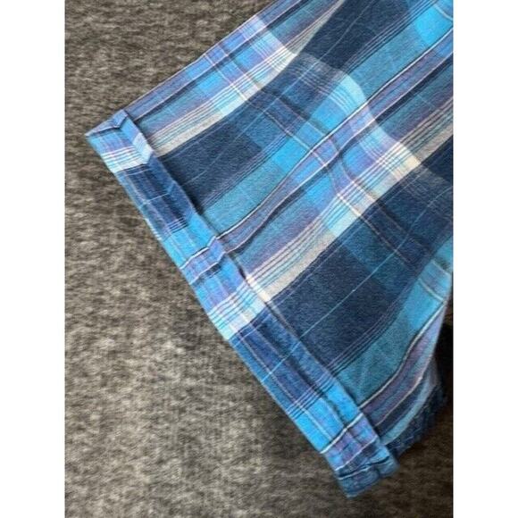 Marks & Spencer Blue Harbour Blue Gray Plaid Mens Medium Shirt - Picture 4 of 8